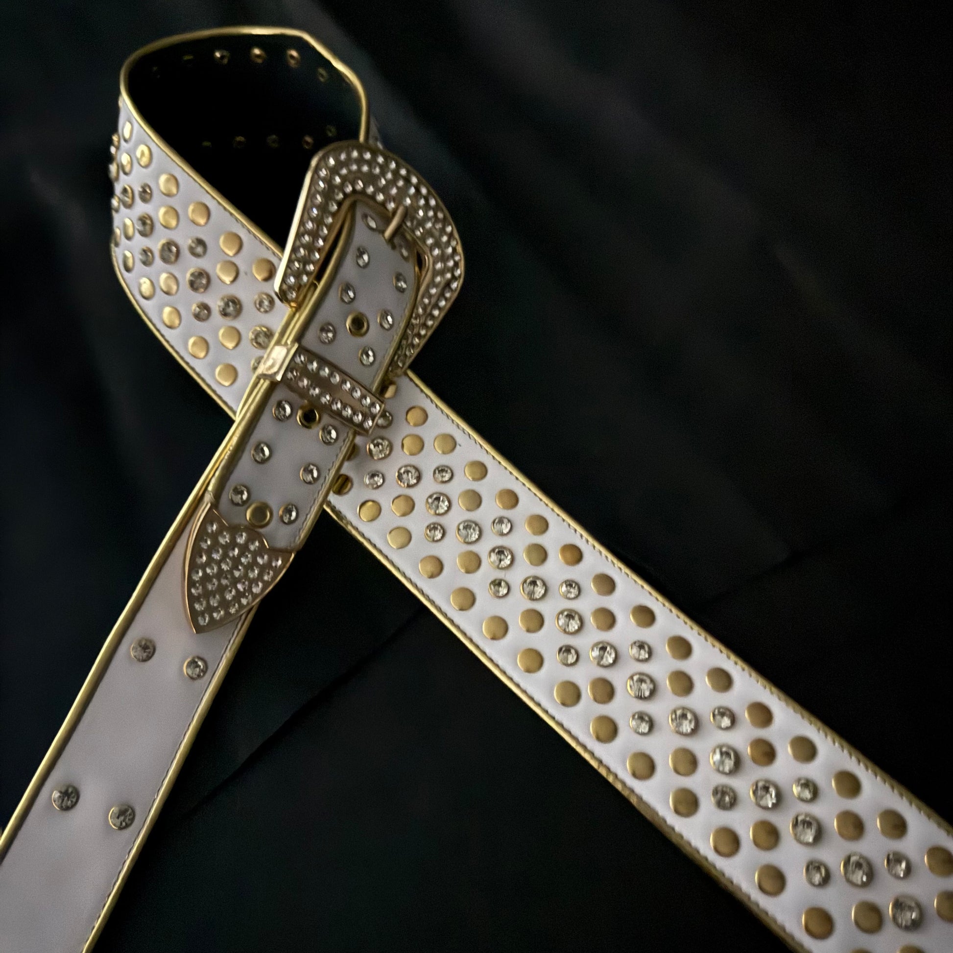 Billy Lux Guitar Strap – Beige Leather with Shiny Buckle | GBS - GBS