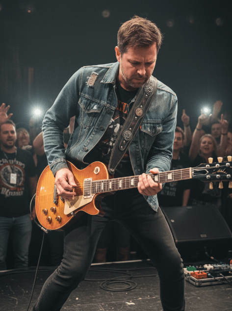 Legendary Lux Relic Leather Guitar Strap – Handmade Vintage Premium Design | GBS - GBS