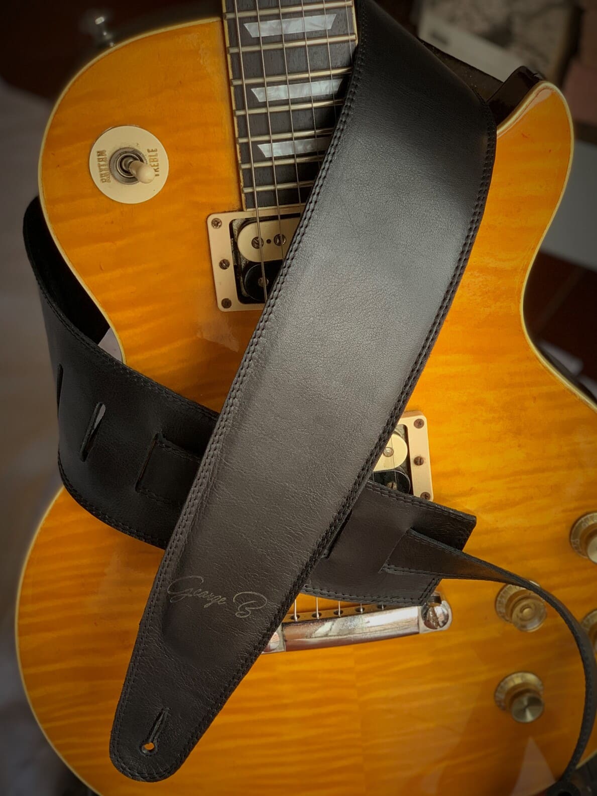 Guitar Leather Straps by George B Straps