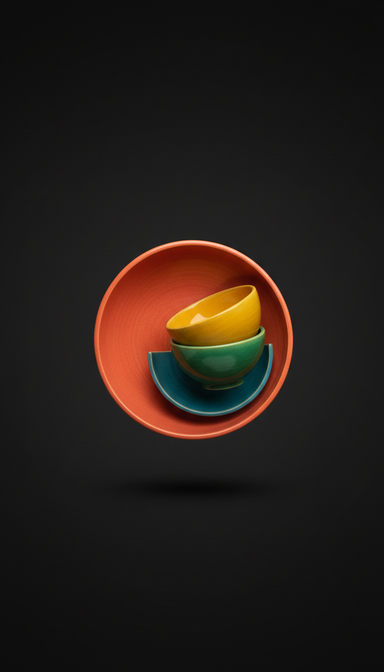 Electric Marigold Hand-Thrown Serving Bowl