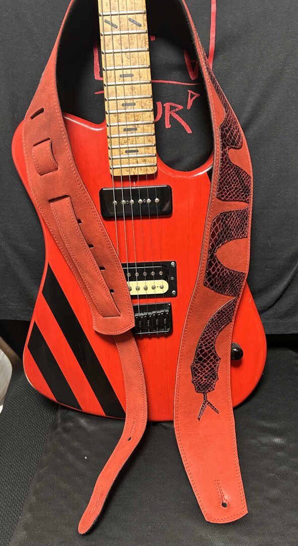 Customer photo with a GBS guitar strap