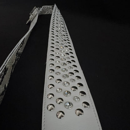 Billy Lux Guitar Strap – Beige Leather with Shiny Buckle | GBS - GBS