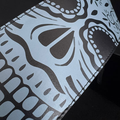 Mexican Skull Guitar Strap – Day of the Dead Edition | Handmade Leather from Portugal - GBS
