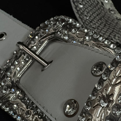 Billy Lux Guitar Strap – Beige Leather with Shiny Buckle | GBS - GBS