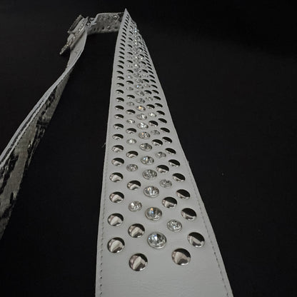 Billy Lux Guitar Strap – Beige Leather with Shiny Buckle | GBS - GBS