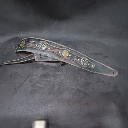 Legendary Lux Relic Leather Guitar Strap – Handmade Vintage Premium Design | GBS - GBS