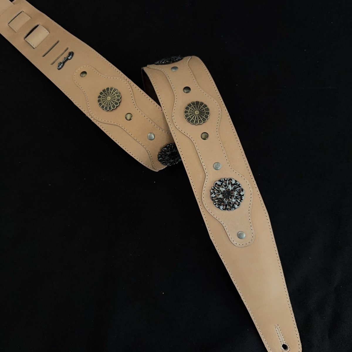 Legendary Lux Relic Leather Guitar Strap – Handmade Vintage Premium Design | GBS - GBS