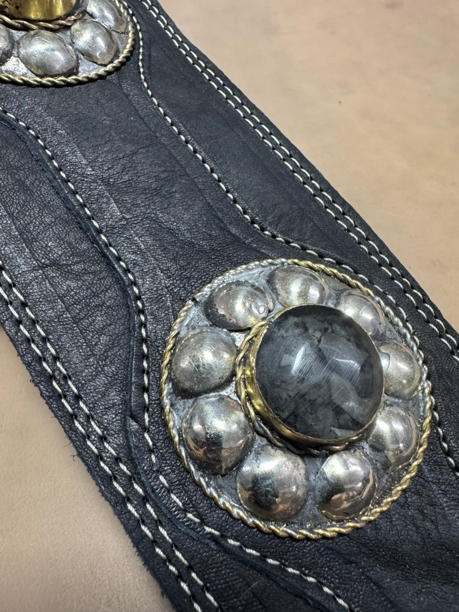 Midnight Stone Legacy – Premium Handmade Leather Guitar Strap - GBS