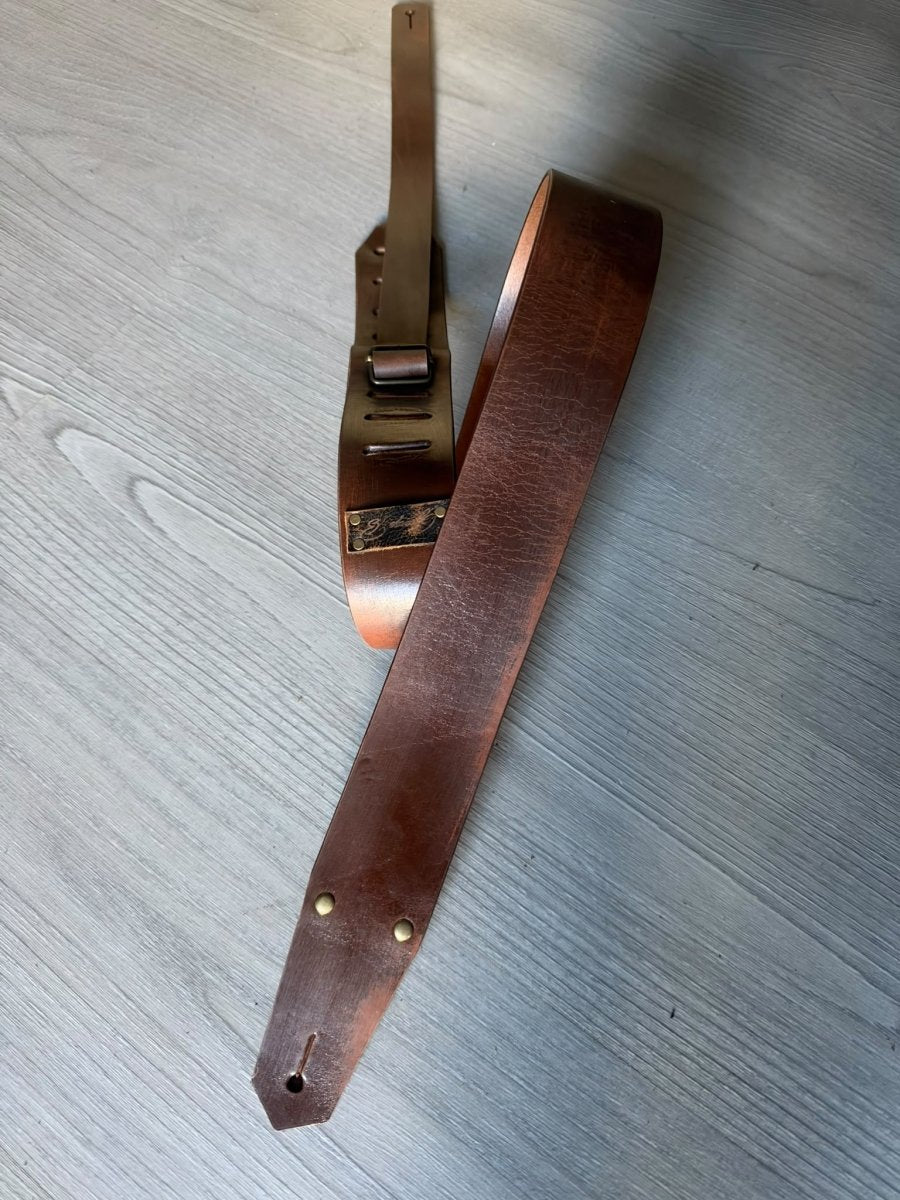 Old School Distressed Guitar Strap – Authentic Vintage Style - GBS