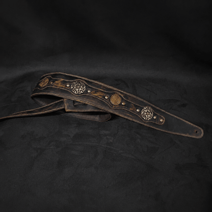 Premium Leather Guitar Strap – Legendary Lux Relic – Handmade in Portugal - GBS