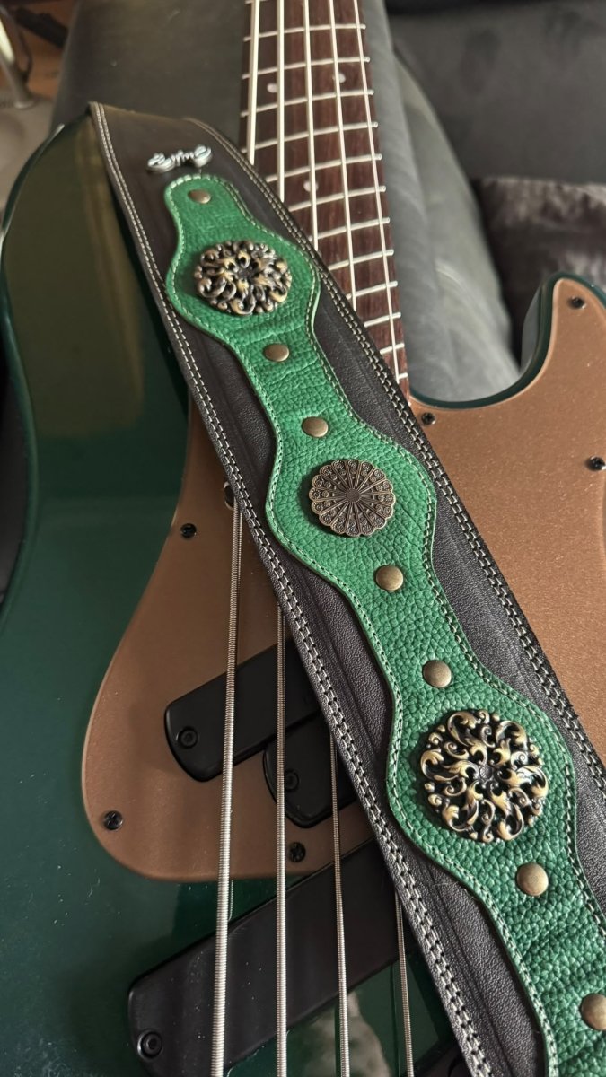 Premium Leather Guitar Strap – Legendary Lux Relic – Handmade in Portugal - GBS