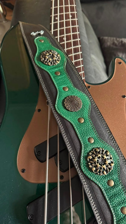 Premium Leather Guitar Strap – Legendary Lux Relic – Handmade in Portugal - GBS