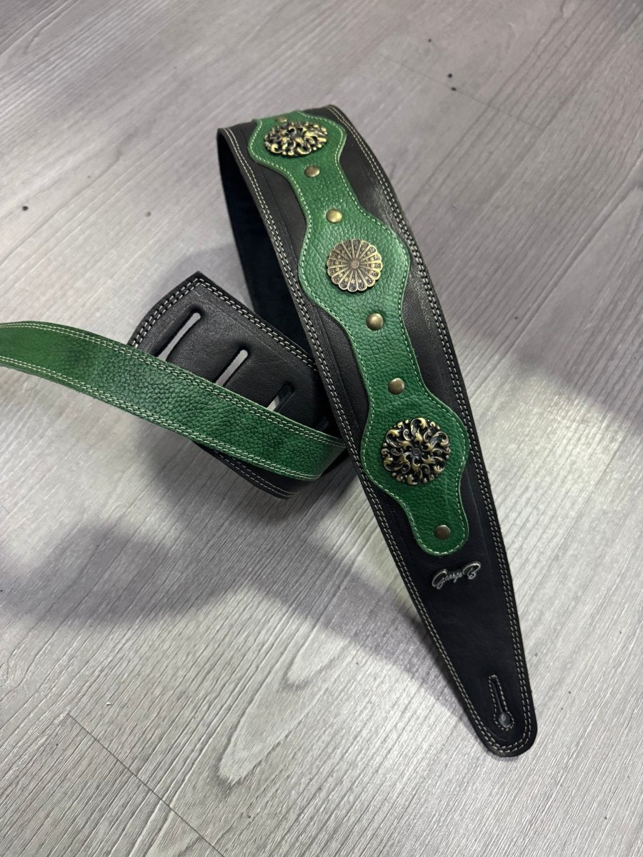 Premium Leather Guitar Strap – Legendary Lux Relic – Handmade in Portugal - GBS