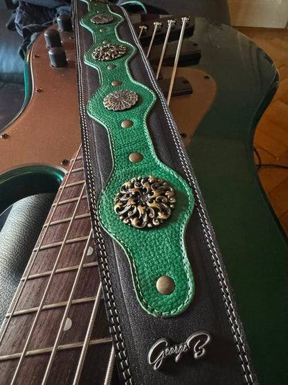 Premium Leather Guitar Strap – Legendary Lux Relic – Handmade in Portugal - GBS