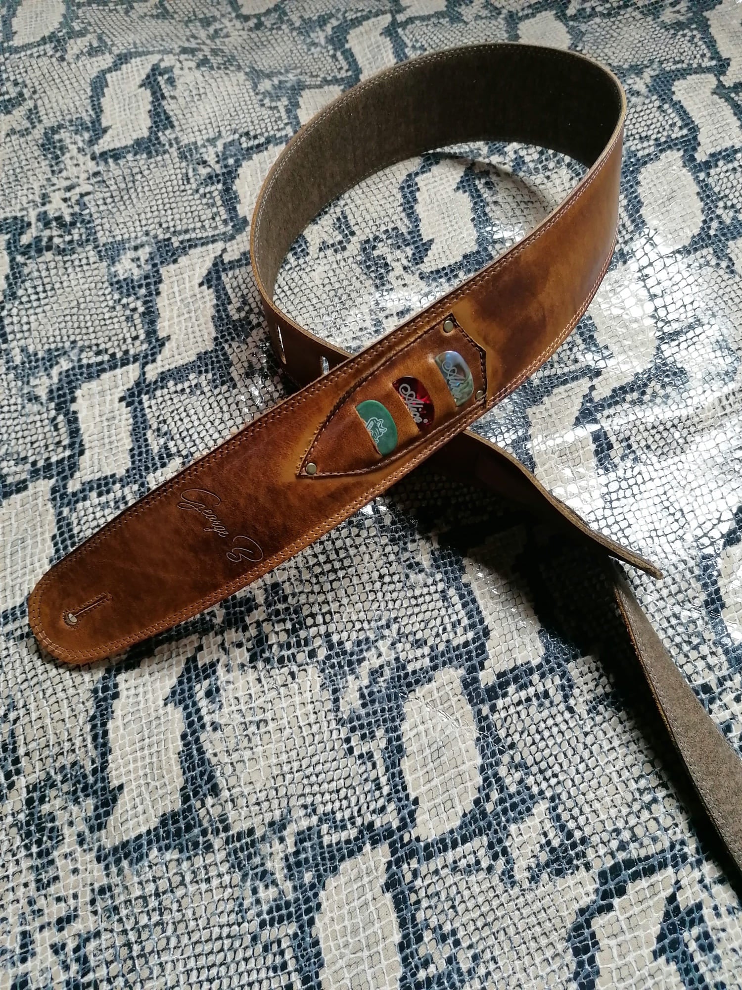 Guitar Leather Straps by George B Straps