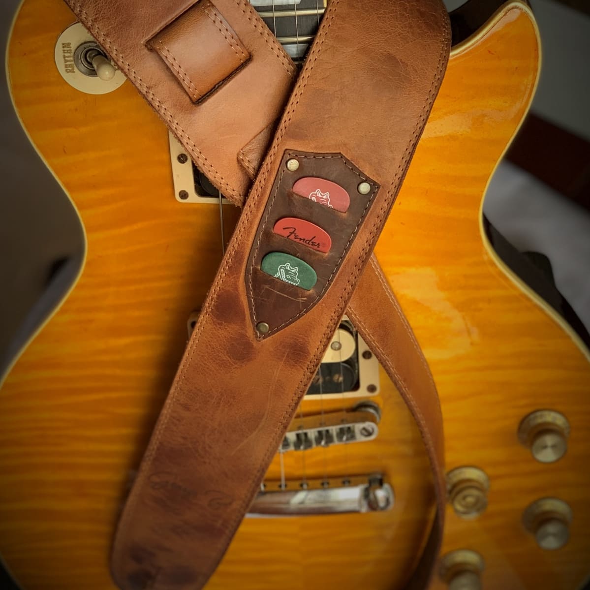 Guitar Leather Straps by George B Straps